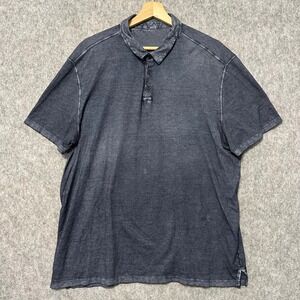 John Varvatos USA Mens XL Dark Blue Cotton Short Sleeve Polo Shirt Comfort